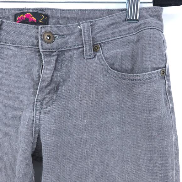 Forever 21 Normcore Slate Gray Denim Cotton Blend Stretchy Skinny Jean 27 x 30 - Picture 4 of 11